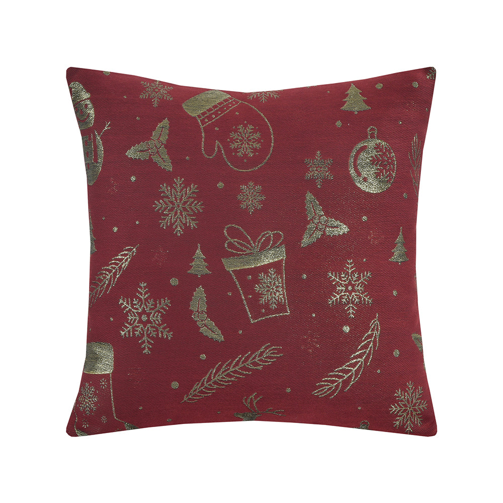 Seasonal Xmas Christmas Holiday Glamours Pattern Decorative Accent Throw Pillow Cover