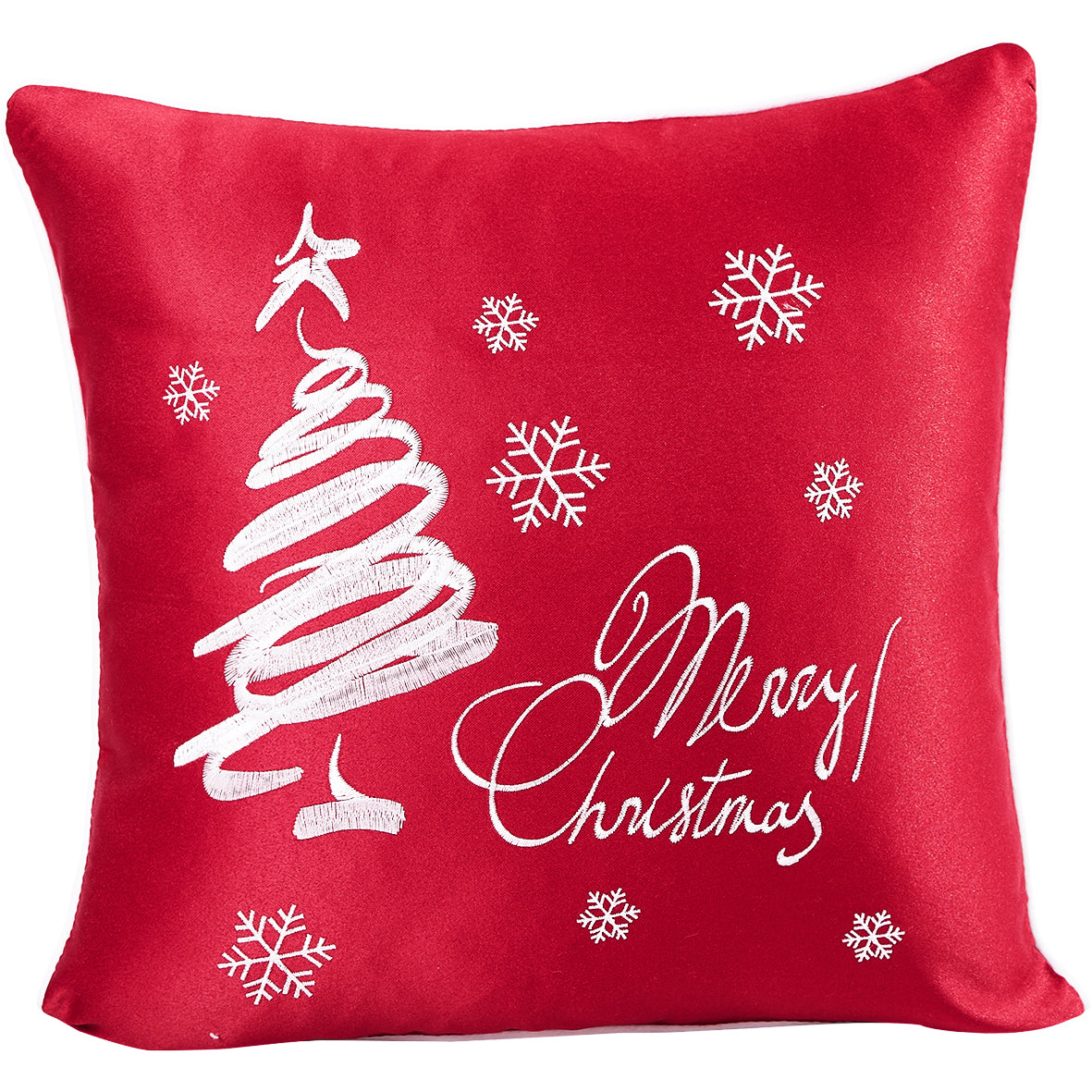 Seasonal Xmas Christmas Holiday Trees Pattern Decorative Accent Throw Pillow Cover