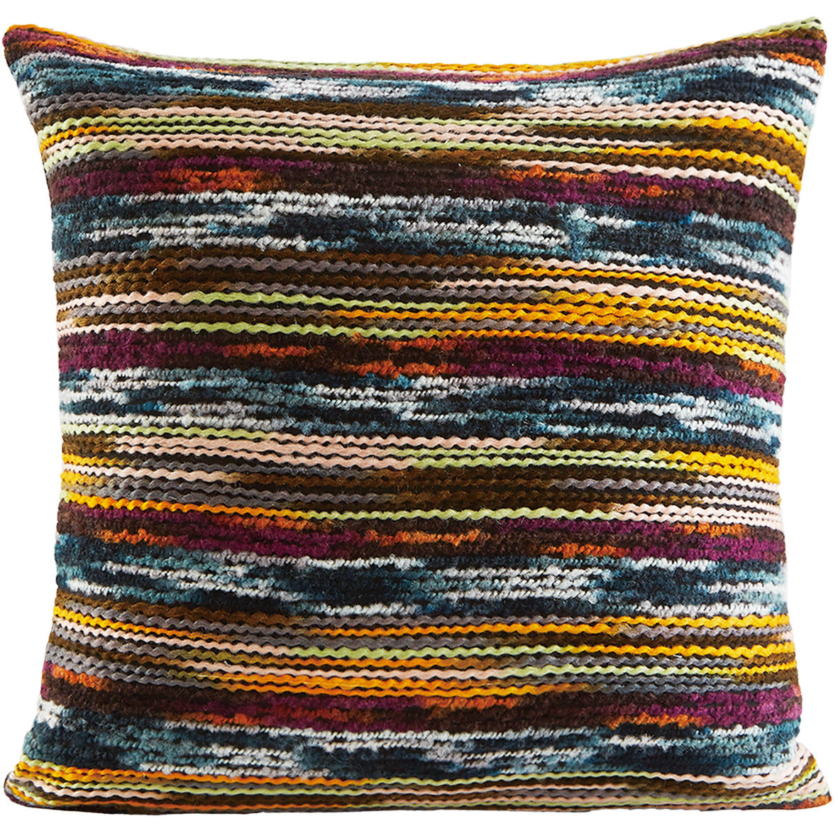 Chenille Accentuation Exotic Stripes Pattern Decorative Accent Throw Pillow Cover