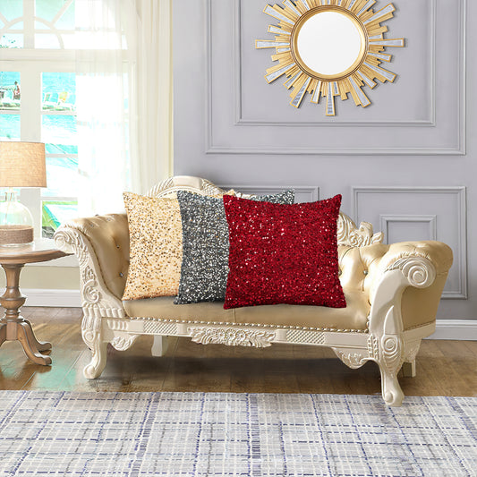 Twinkle Sparkling Sequins Pattern Decorative Throw Pillow Cover