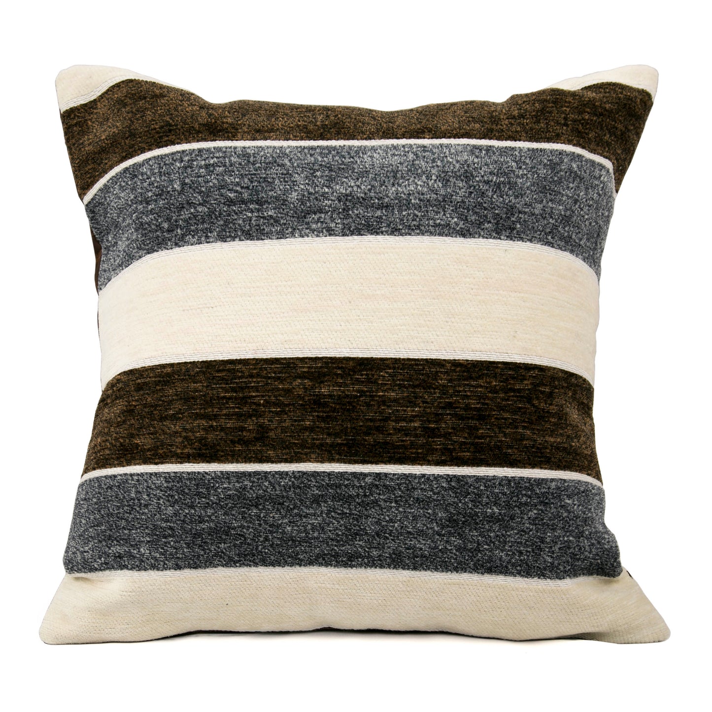 Deluxe Chenille, Striped Design Decorative Accent Throw Pillow