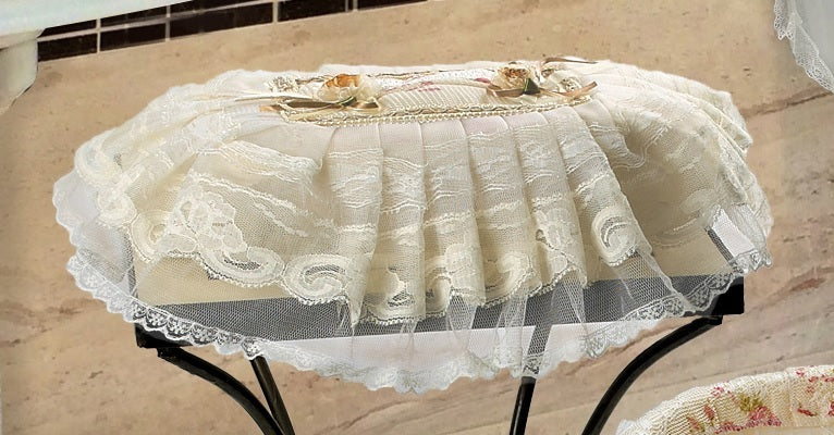 Luxurious And Elegant - Eden Lace Bathroom Tissue Box Cover