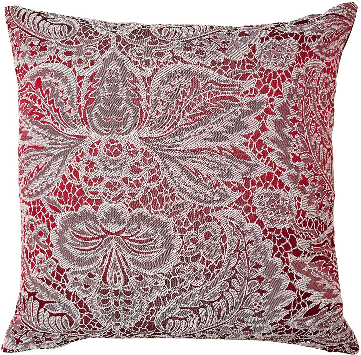 Pacifica Lace Look Damask Pattern Decorative Accent Throw Pillow