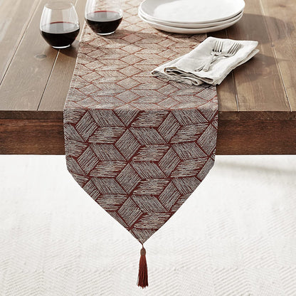 Fortune 3D Geometric Pattern Decorative Table Runner