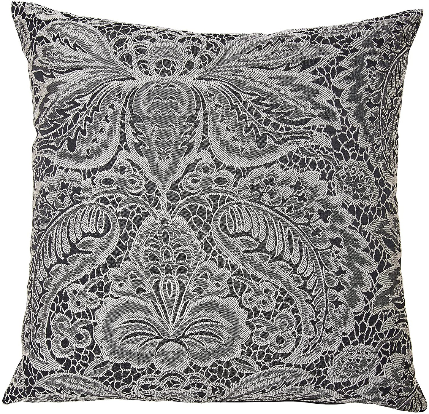 Pacifica Lace Look Damask Pattern Decorative Accent Throw Pillow