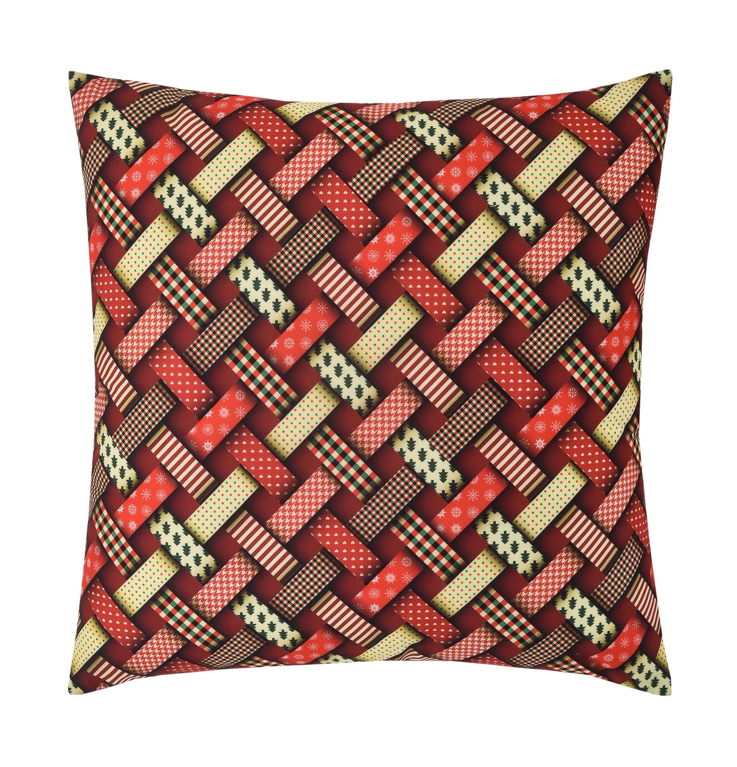 Seasonal Christmas Splendours Pattern Decorative Throw Pillow Cover