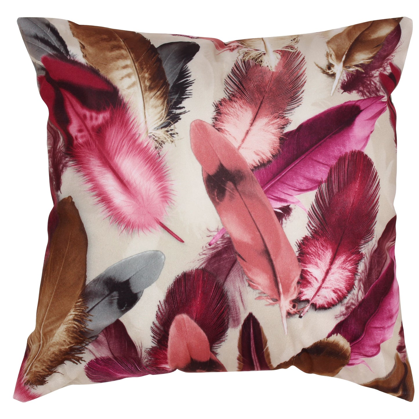 Chenille Feathers Decorative Accent Throw Pillow