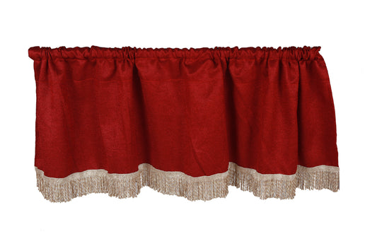 Chenille Abstract Decorative Window Treatment Rod Pocket Curtain Straight Valance