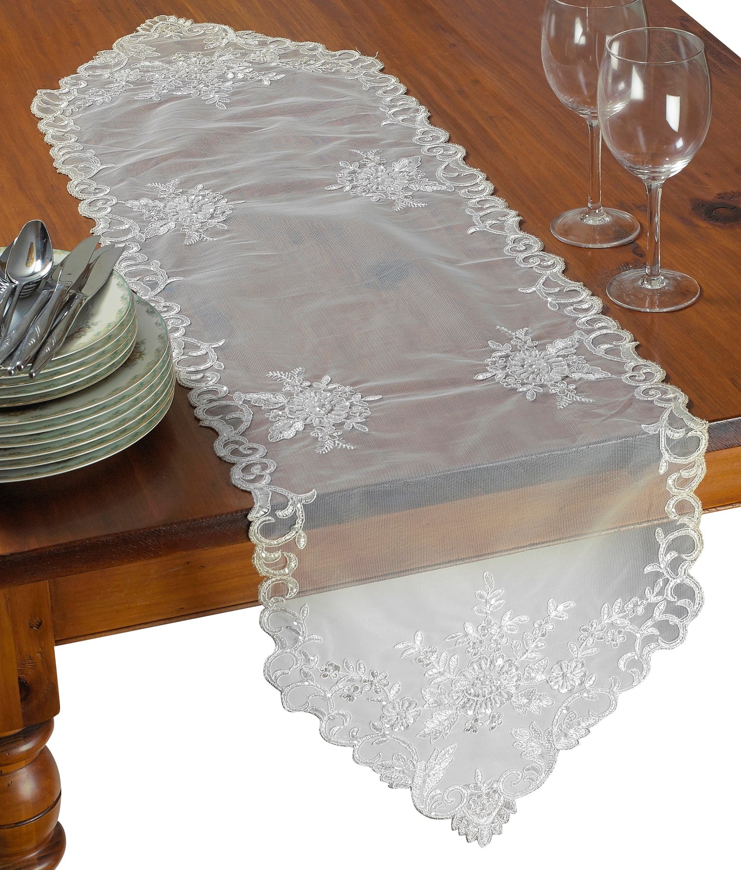 Orchid Decorative Embroidered Lace Decorative Place Mats