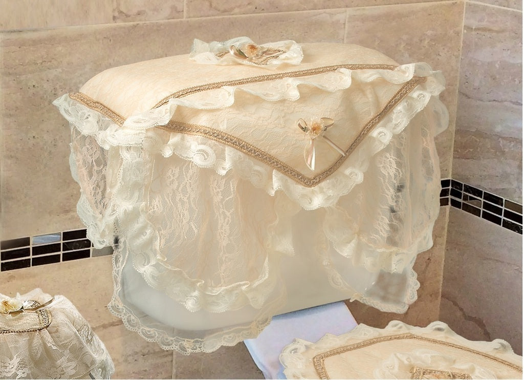 Luxurious And Elegant - Eden Lace Bathroom Tissue Box Cover