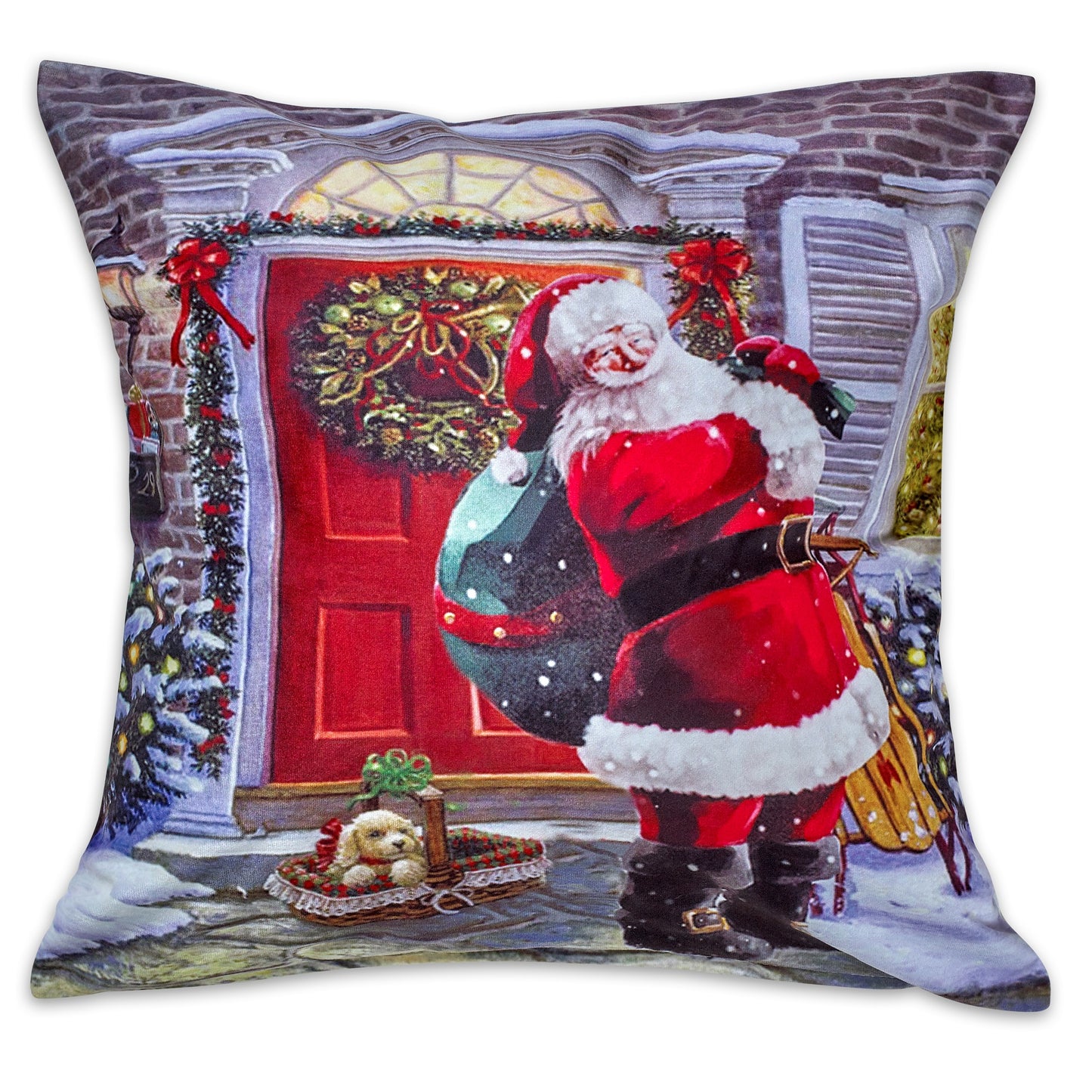 Seasonal Christmas Splendours Pattern Decorative Accent Throw Pillow