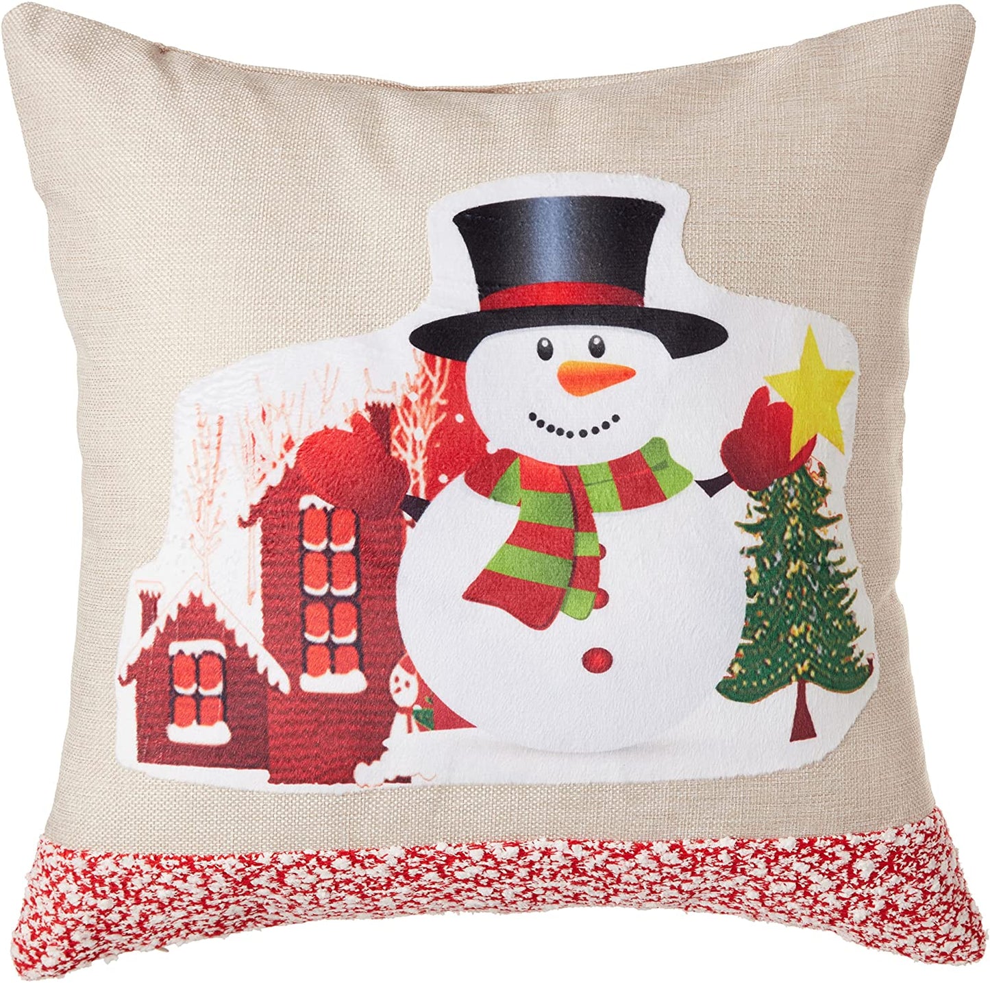 Christmas Ornaments Modern Pattern Decorative Throw Pillow Cover