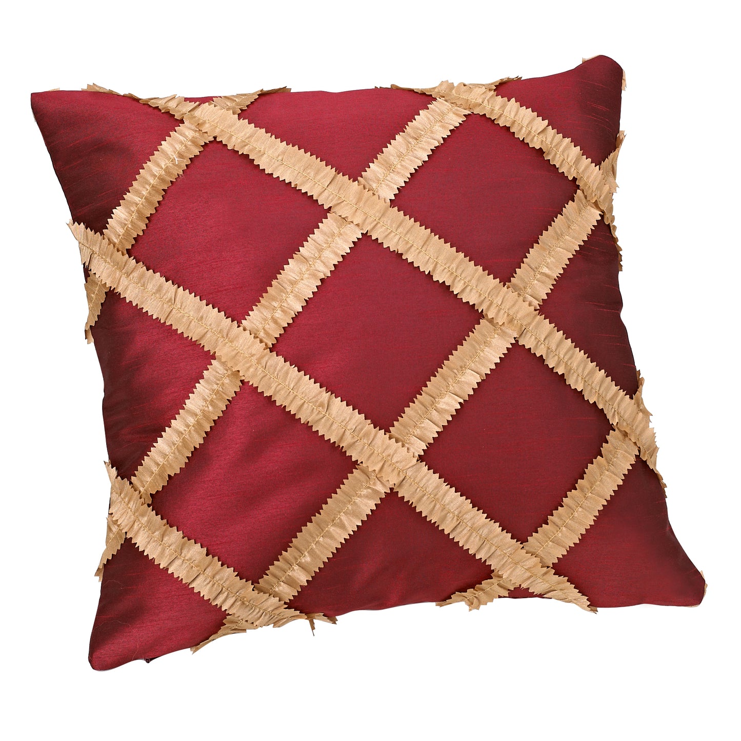 Royal Polyester Vintage Embroidered Diamond Decorative Throw Pillow Covers