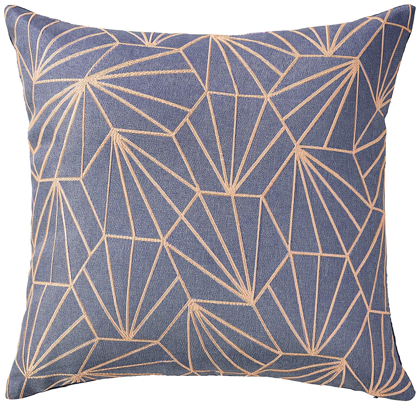 Victoria Chenille Abstract Hexagon Design Decorative Throw Pillow Covers