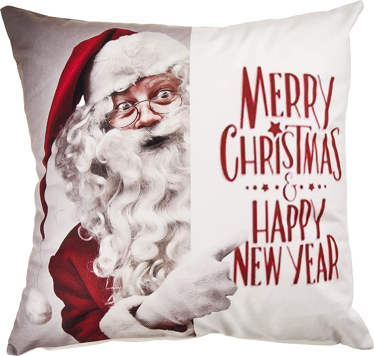 Seasonal Christmas Santa Claus Actions Pattern Decorative Accent Throw Pillow