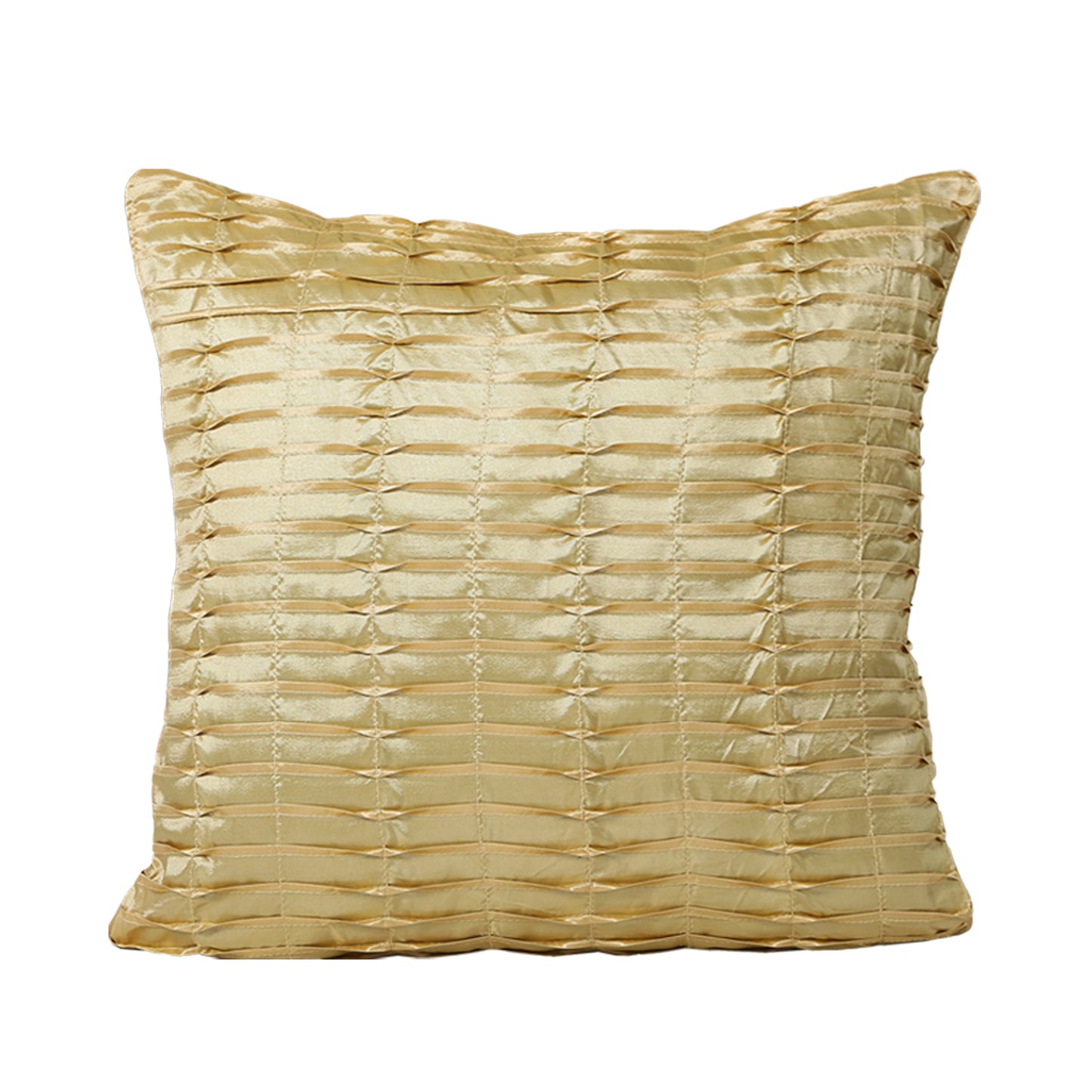 Silky Pleated Satin Pattern Decorative Accent Throw Pillow Cover