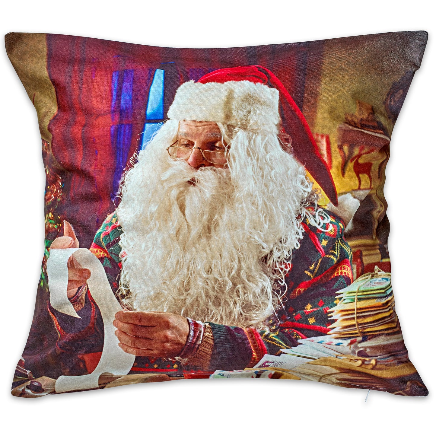 Seasonal Christmas Splendours Pattern Decorative Accent Throw Pillow