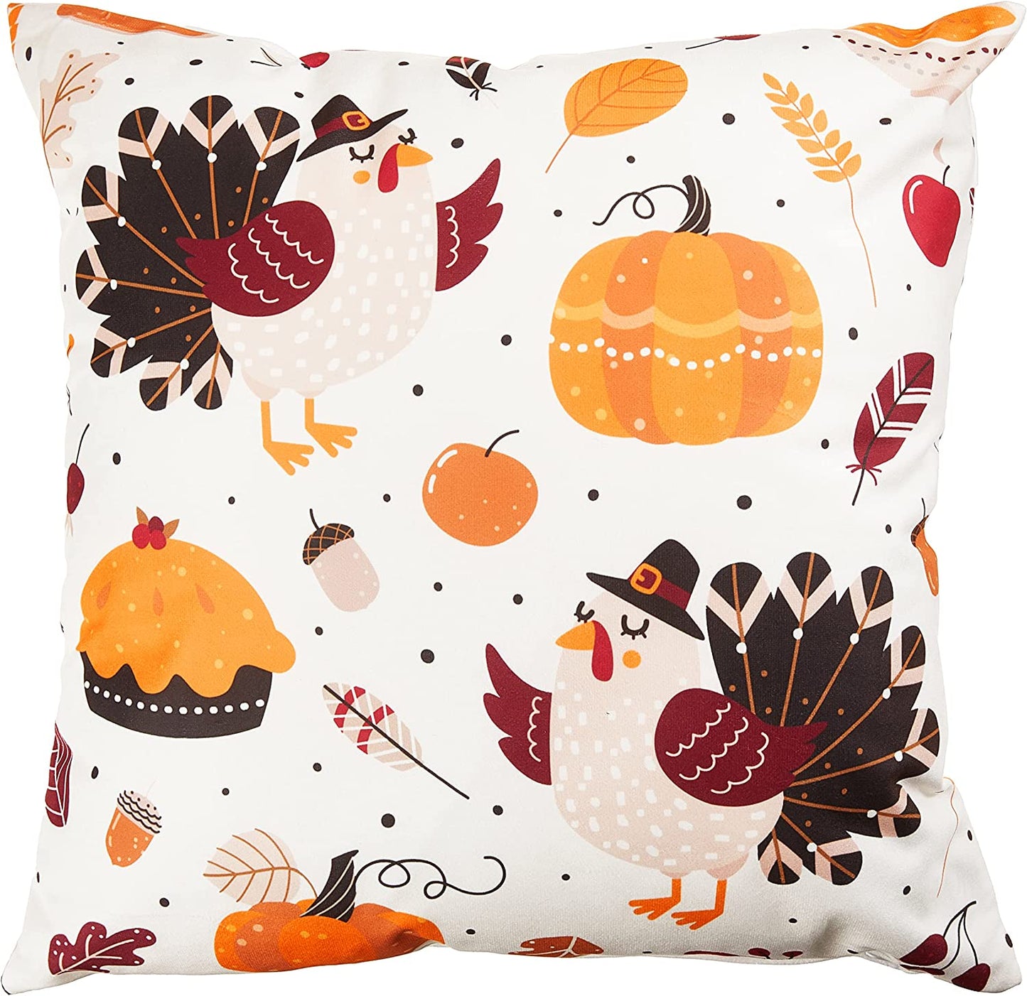 Fall Harvest Thanksgiving Colors Adorning Pattern Decorative Accent Throw Pillow