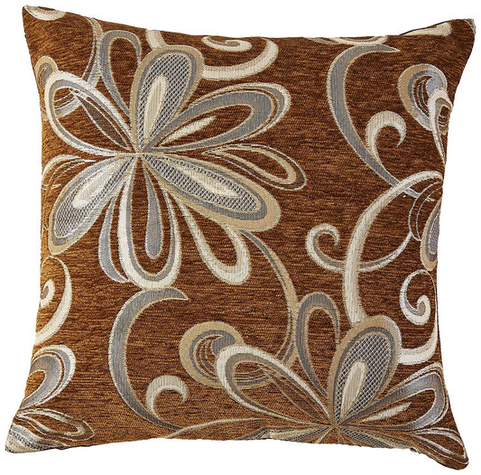 Chenille Chateau Vintage Floral Design Decorative Accent Throw Pillow