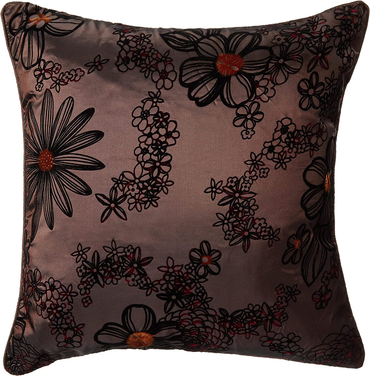 Silky Bloom Daisy Flower Pattern Decorative Accent Throw Pillow Cover