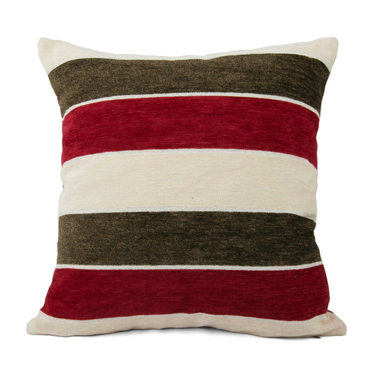 Deluxe Chenille, Striped Design Decorative Accent Throw Pillow