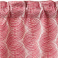 Circular Full Concentric Rings Spiral Pattern Decorative Window Treatment Rod Pocket Curtain Straight Valance