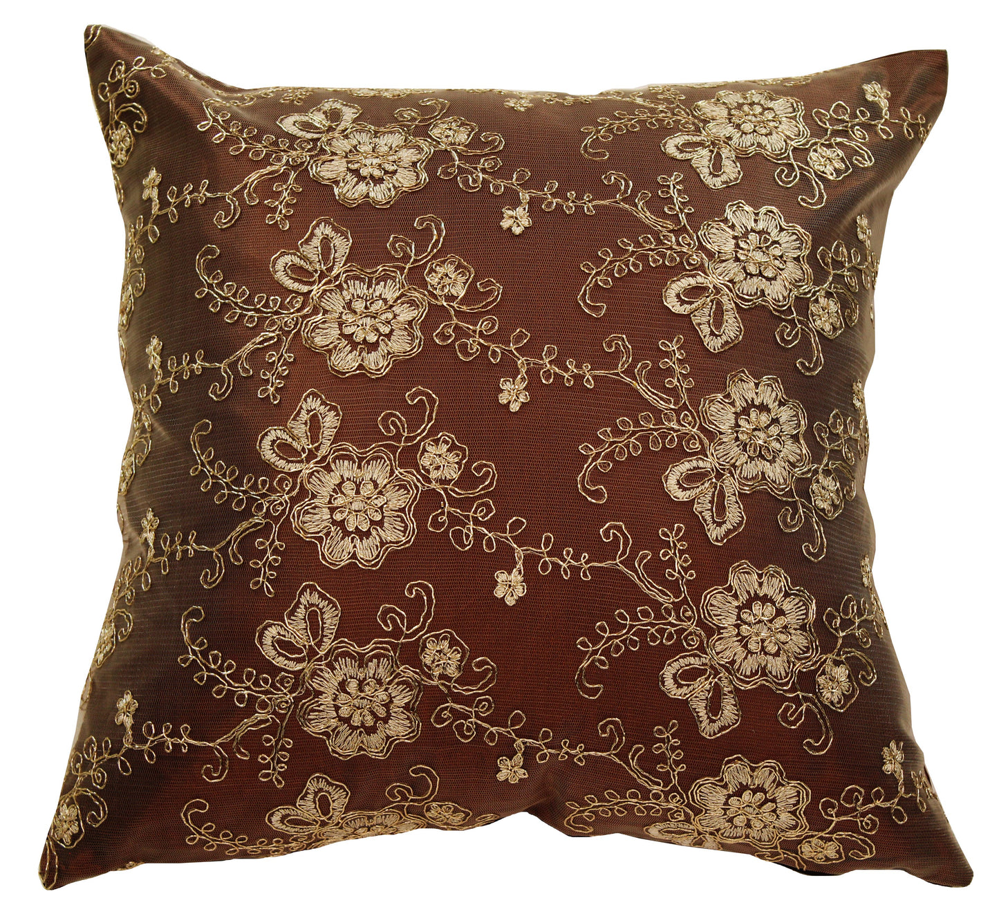 Swiss Vintage Flowers Pattern Decorative Accent Throw Pillow