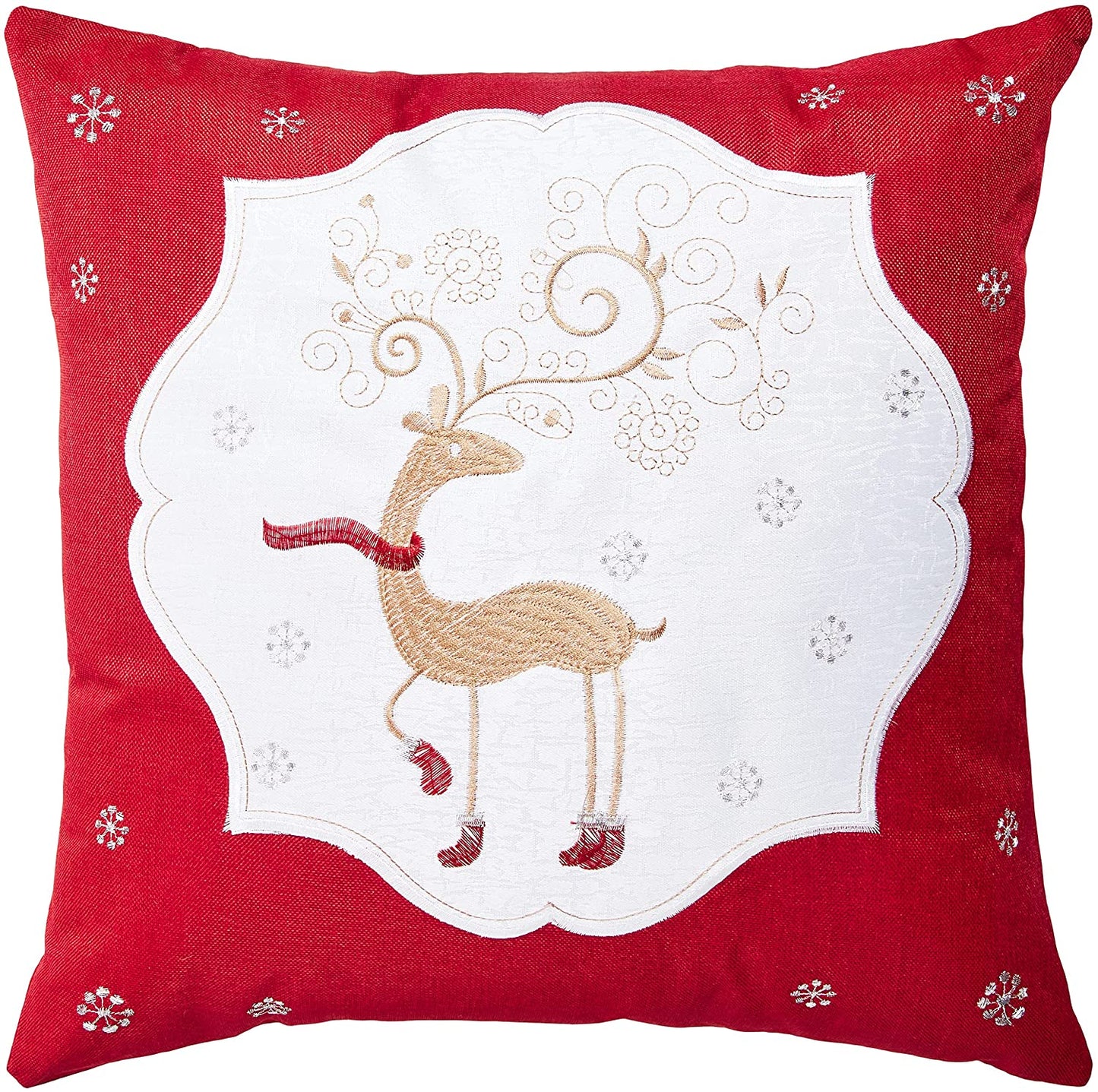 Seasonal Xmas Christmas Holiday Spirits Pattern Decorative Accent Throw Pillow