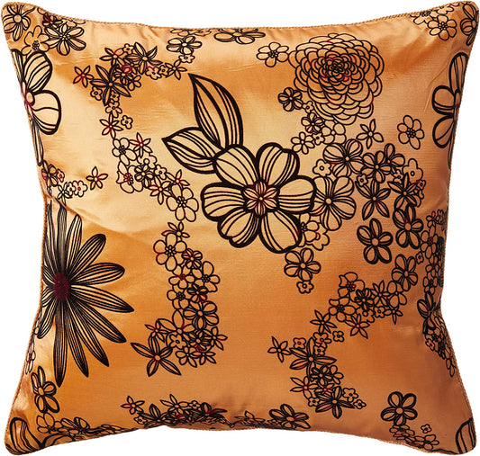 Silky Bloom Daisy Flower Pattern Decorative Accent Throw Pillow Cover