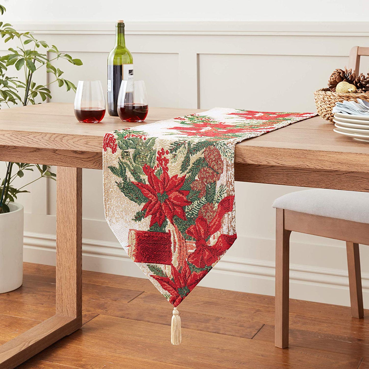 Seasonal Tapestry Xmas Decorative Table Runner