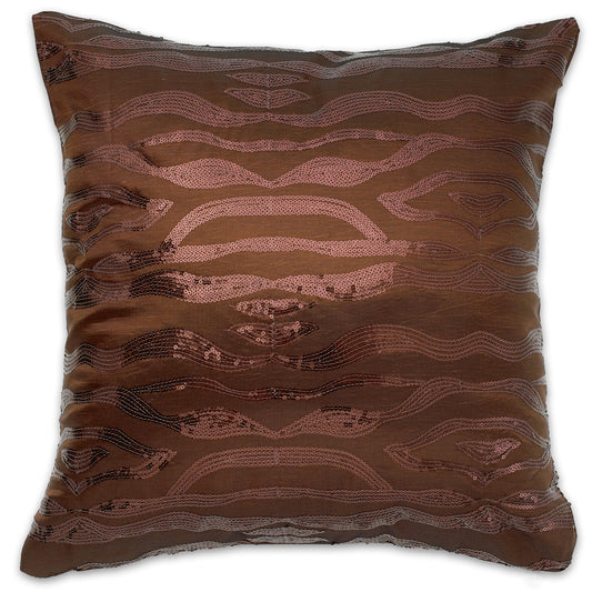 Marvelous Embroidered Sequins Decorative Accent Throw Pillow