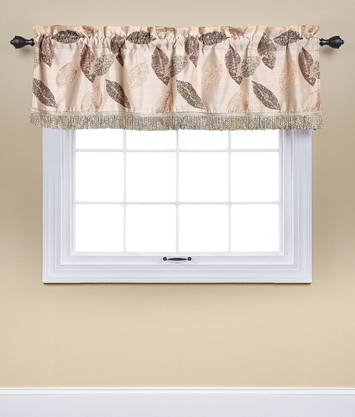 Luxurious Milano Arts Decorative Window Treatment Rod Pocket Curtain Straight Valance