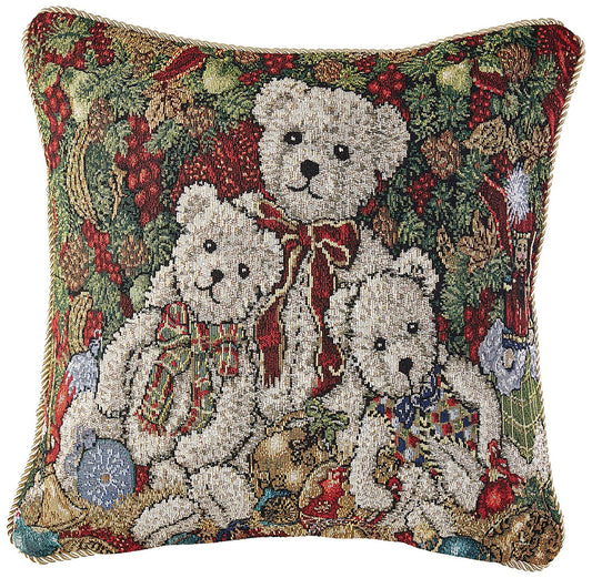 Seasonal Tapestry Xmas Decorative Accent Throw Pillow