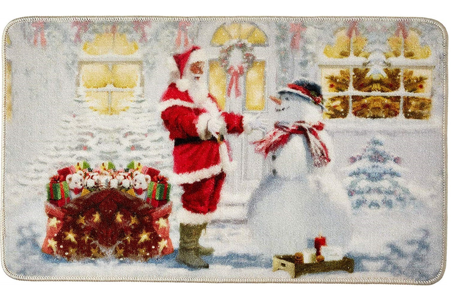 Christmas Snowed Man Decorative Area Rug, Doormat