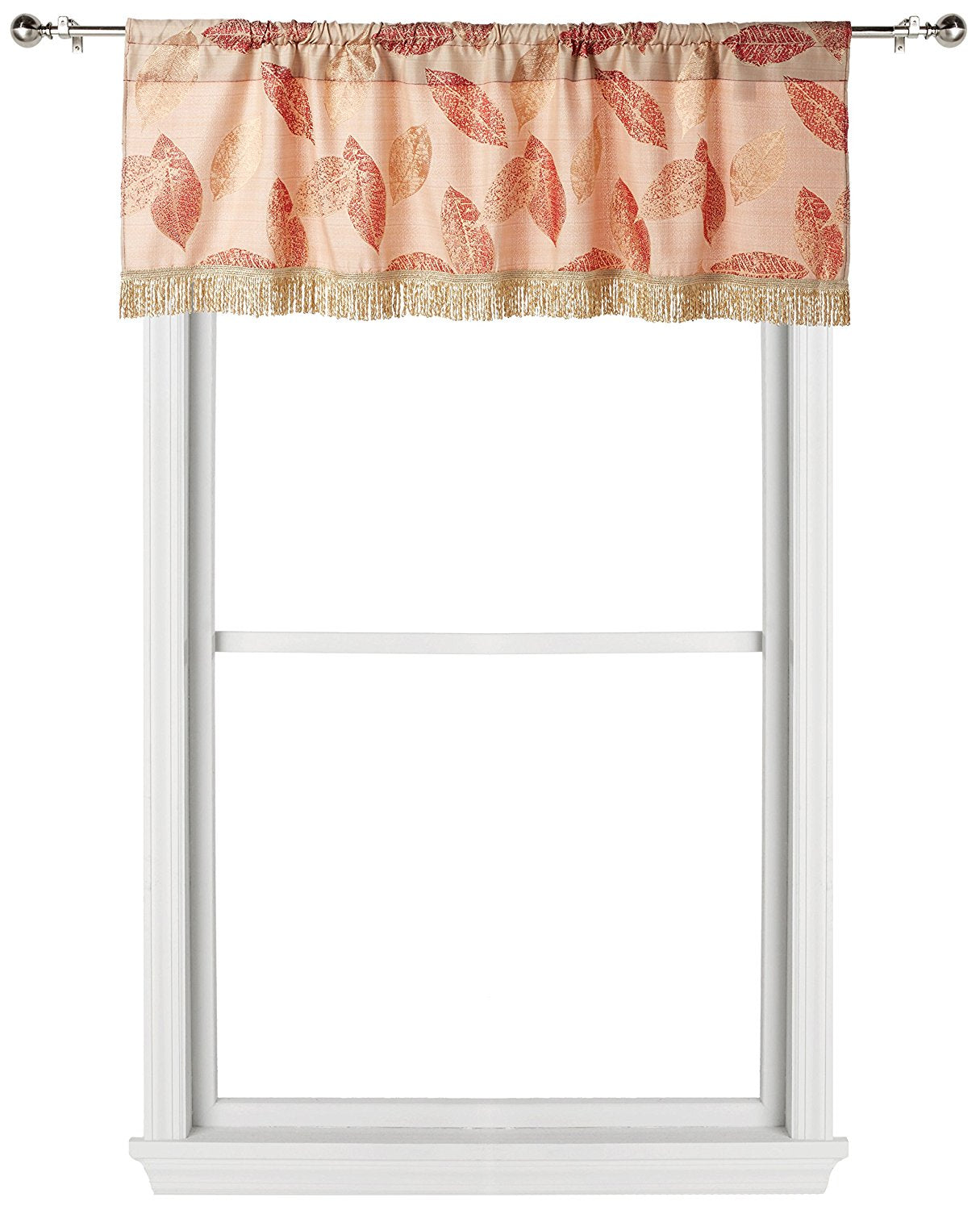 Luxurious Milano Arts Decorative Window Treatment Rod Pocket Curtain Straight Valance