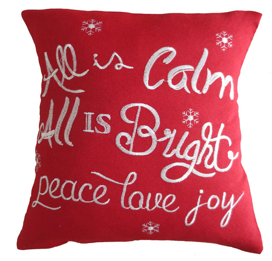 Seasonal Christmas Greeting Decorative Throw Pillow Covers