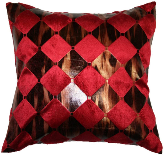 Velvet Hexagon Design Decorative Accent Throw Pillow