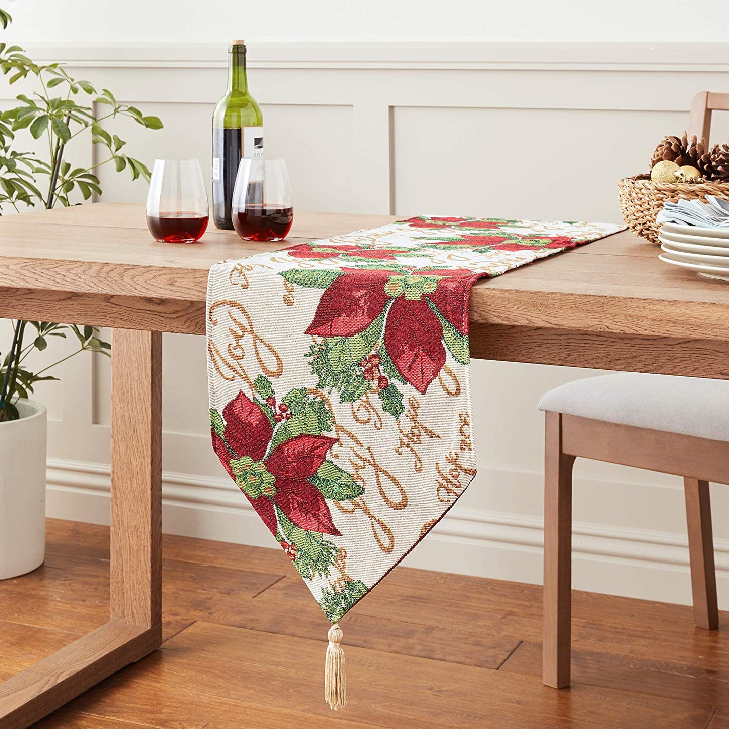 Seasonal Tapestry Xmas Decorative Table Runner