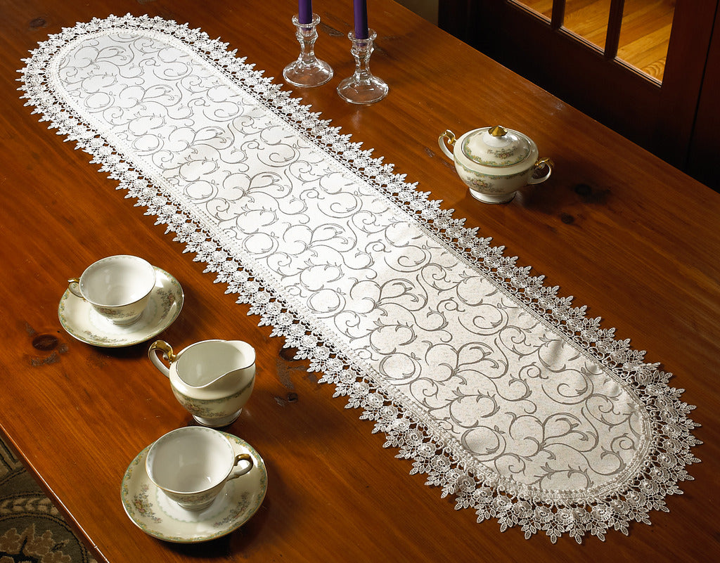 Flower Bow Embroidered Lace Vintage Decorative Place Mats