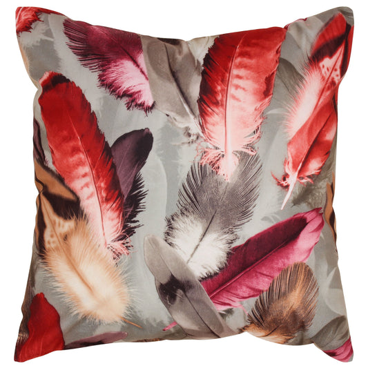 Chenille Feathers Decorative Accent Throw Pillow