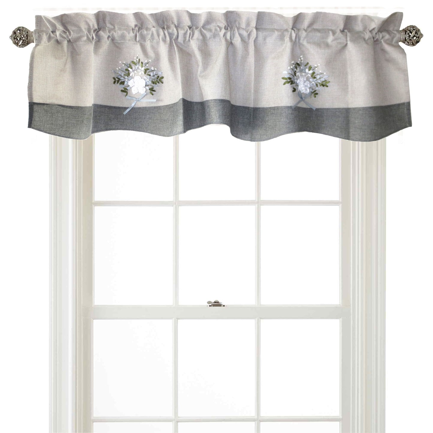 Artistic Decorative Burlap Decorative Window Treatment Rod Pocket Curtain Straight Valance