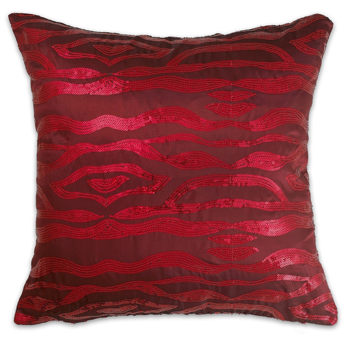 Marvelous Embroidered Sequins Decorative Accent Throw Pillow