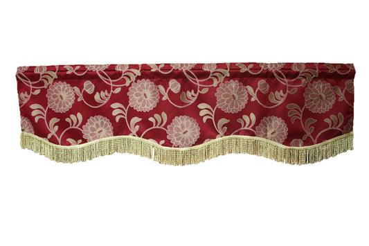 Legacy Damask Decorative Window Treatment Rod Pocket Curtain Straight Valance